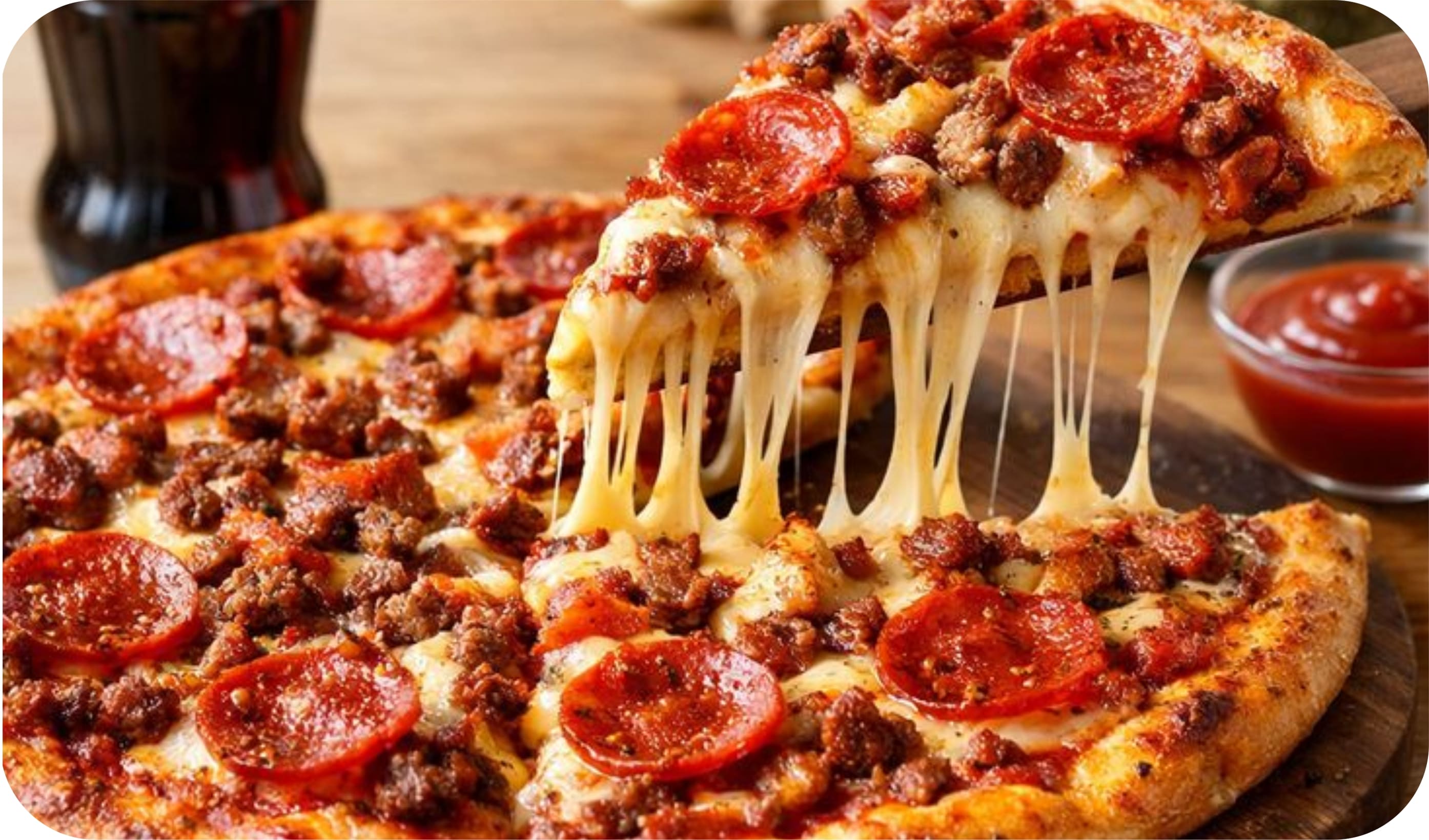 Imagen del productoPIZZA DE CARNES - ESCOGE 2 SABORES